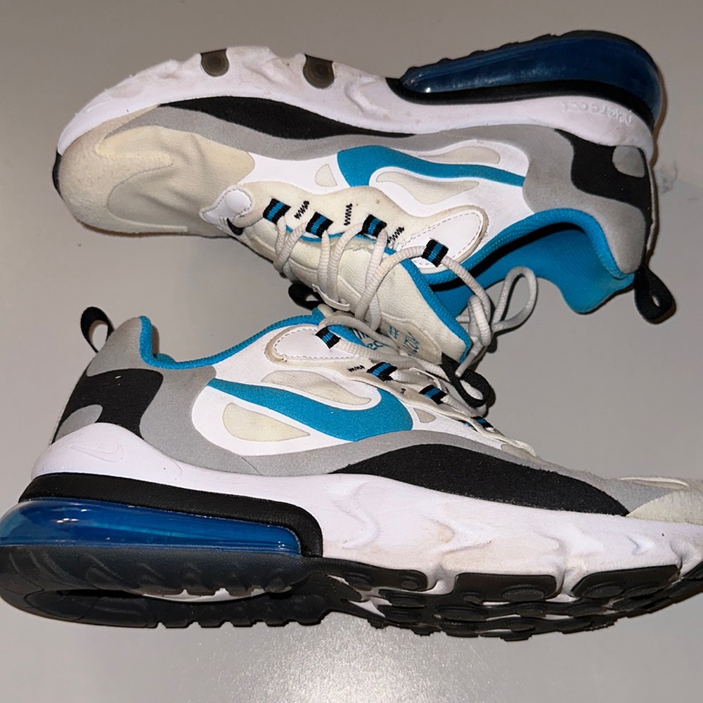 Air Max 270 React GS 'White Laser Blue' Size 7Y